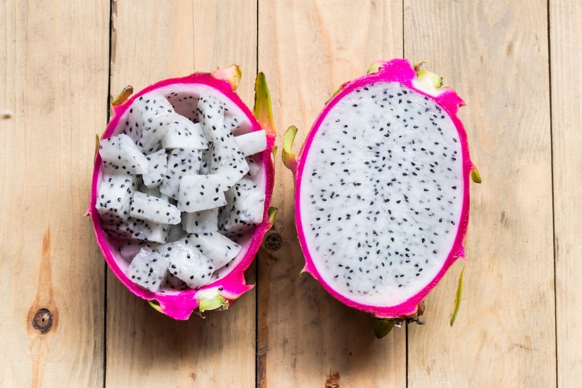 Menú con pitahaya