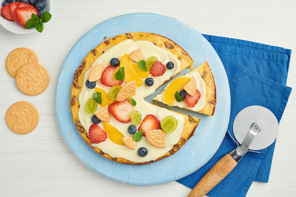 Pizza dulce al sartén
