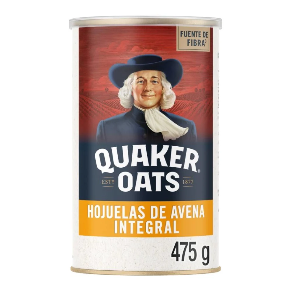 Hojuelas de avena Quaker Oats integral 475 g