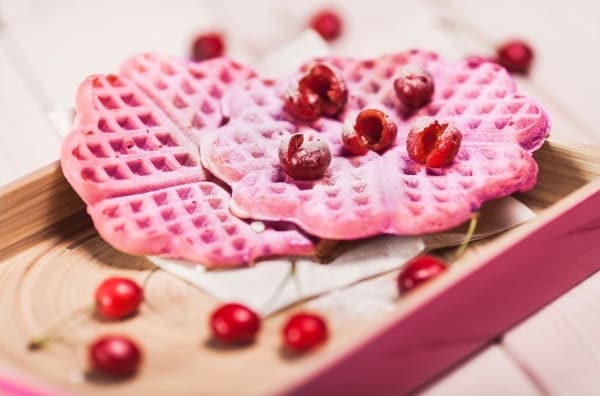 Waffles rosas