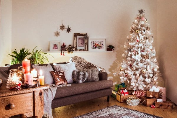 Árbol navideño blanco