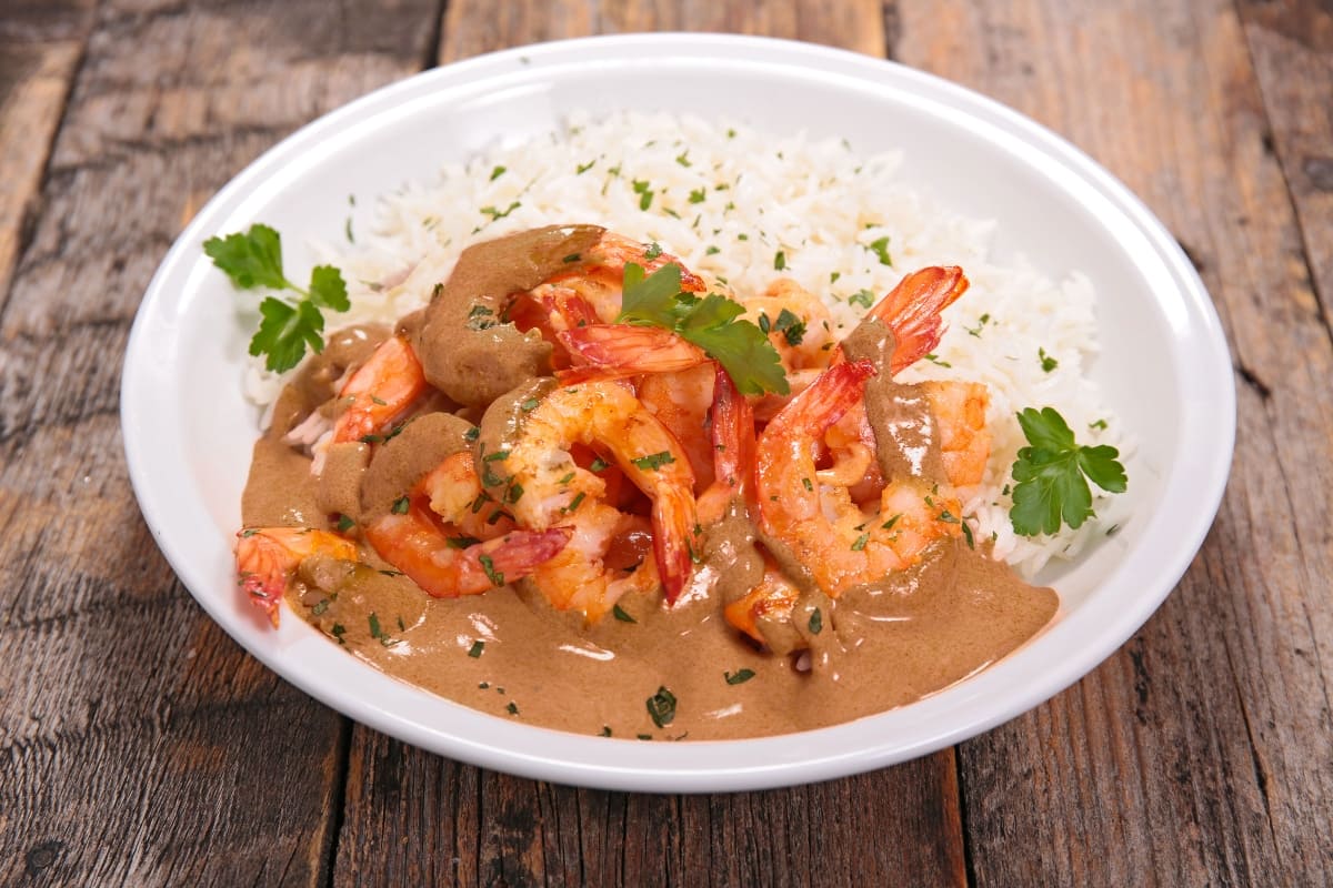 Camarones en salsa de tamarindo