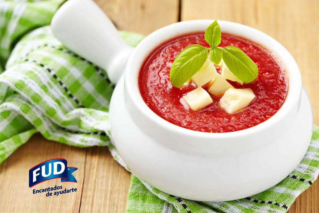 Receta de sopa en salsa roja con queso panela FUD