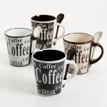 Set de Tazas Mr. Coffee con Cucharas Multicolor 8 Piezas