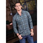 977-58 Camisa Formal De Vestir Hombre Color Azul Multicolor cklass 977-58