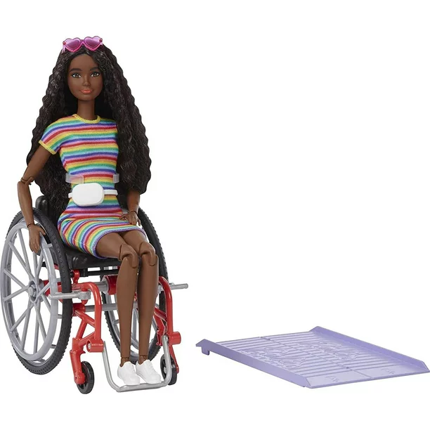 Barbie Fashionista 166 silla de ruedas