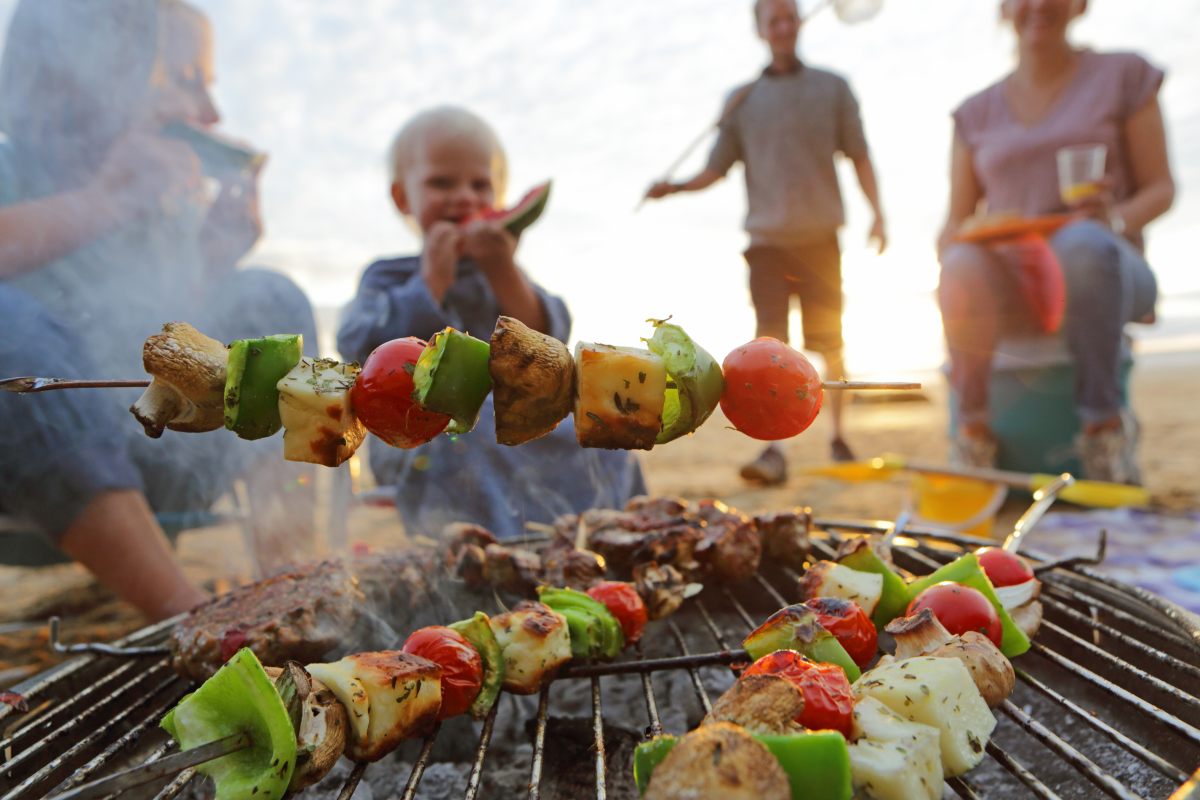 frutas y verduras para asar a la parrilla