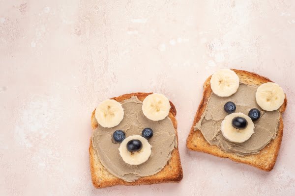 Ositos de crema de cacahuate y plátano