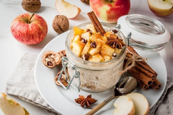 Overnight oats Manzana canela