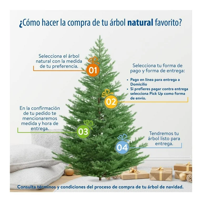 Cómo comprar tu árbol de Navidad natural en Walmart en línea