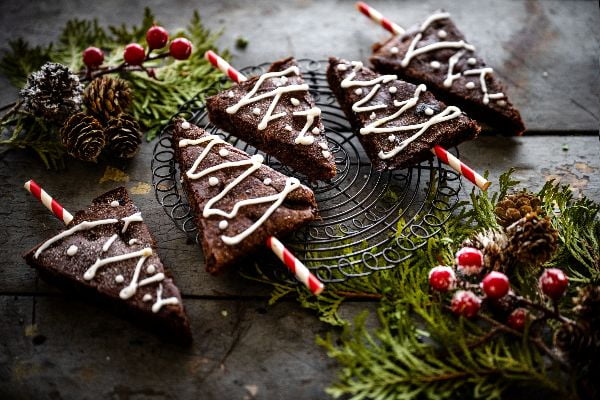 brownies de chocolate para navidad