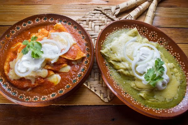 Enchiladas de pollo rostizado