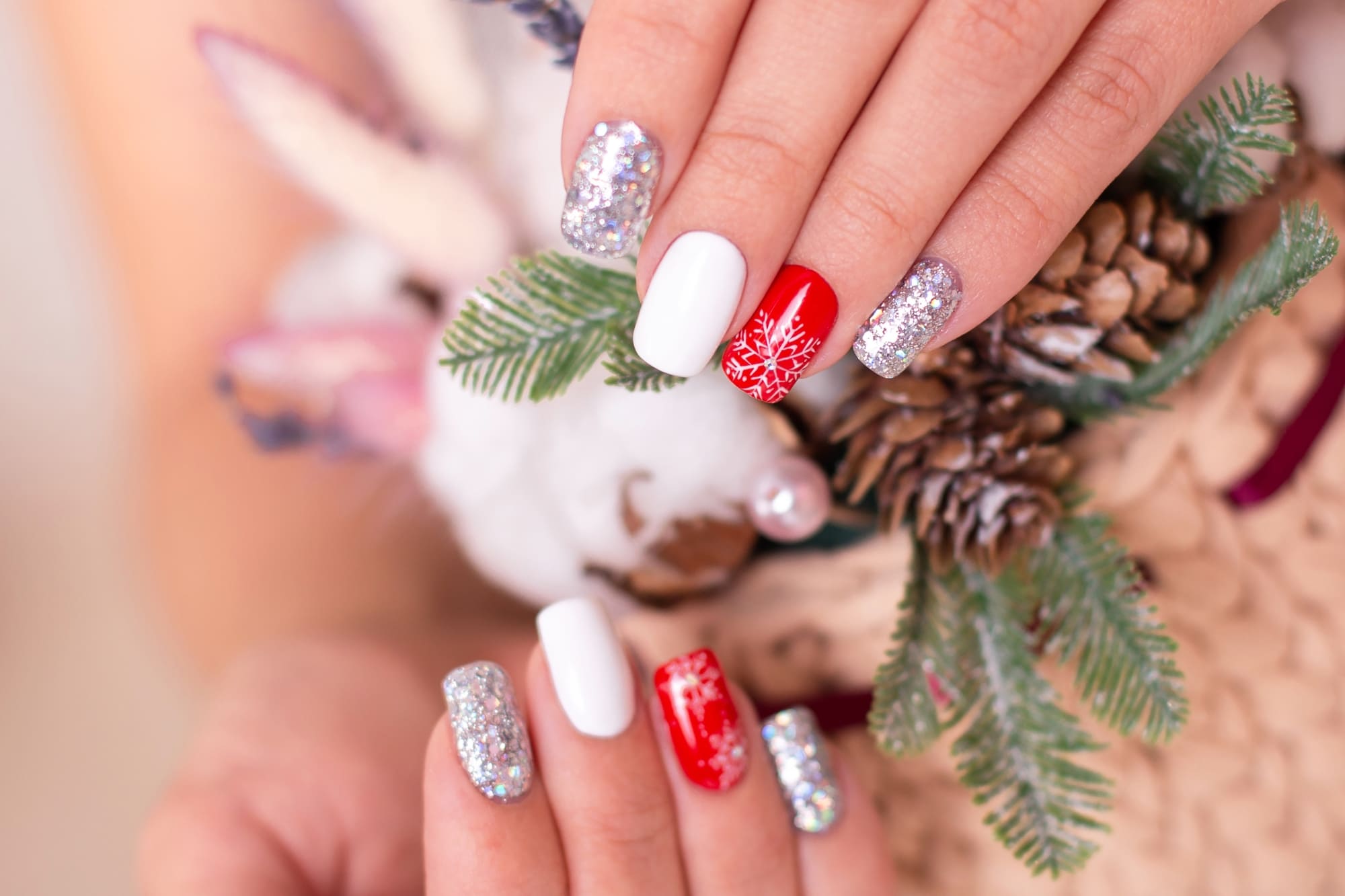 Uñas navideñas